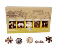 Project Genius Currated Collection Gift Gift Set 5 Puzzles de madera y metal premium Regalo 3D Regalo para nios 8 adolescentes y adultos - Paquete d