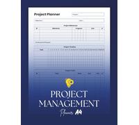 Project management planner A4: Boost Productivity with Daily Task Organizer, Meeting Notes and Project Tracking