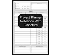 Project Planner Notebook With Checklist:: Undated Organizer for Task Management, Goal Setting & Daily Productivity