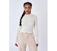PROJECT X PARIS Camiseta de color marfil para mujer, ideal para uso diario y ropa de calle, talla XS, F232016-IV-XS