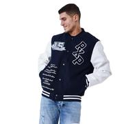 Project X Paris - Chaqueta de gran tamaño con escudo bordado, azul, S