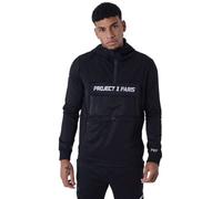 Project X Paris - Sudadera con Capucha, Estilo a Prueba de Viento, Negro, M