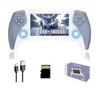 Project X Pro Consola portátil Retro con más de 20000 Juegos y 20 emuladores Consola portátil con Pantalla IPS de 4,3 Pulgadas, Compatible con conexión a TV y Mando Externo,Plug&Play (Azul 128GB)