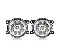 Projecteur antibrouillard de Voiture Rond 9 LED DRL (Blanc) feux Avant de brouillard ducato 2020 feux antibrouillard Avant ducato 2015+feux de jour led feux de jour led feux de jour led feu