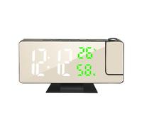 Projection Alarm Clock - 7 Inch Led Mirror Digital Clock | Abs Material Clocks - 180° Rotatable Projection Display with Time Temperature Humidity Alarm Snooze Night Mode for Bedroom Living Room Office