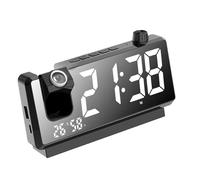Projection Alarm Clock - Digital Bedroom Table Clock, Adjustable Brightness Display, Rotating Projection Beam, Smart Snooze Night LightClock For Home Use | For Bedroom Sleep Up Time Management