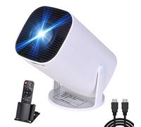 Projector Portable 4K Proyector Portatil Mini con Android 11 y Netflix Movil TV Projetores Portateis Miniproyector Smart Integrado Retroproyector Compatibile con iPhone, WiFi 6 BT 5.0 + Soporte Móvil