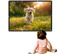 Projector Screen - 60 Inches Movie Screen | Polyester White Soft Fabric | High Resolution Old Movie Fabric for Smartphones, Tablets, Home Projectors and Commercial Projector