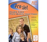 ProJet Blanco A4 220gsm de doble cara Matt Brand ProJet ProJet Papel Fotográfico A4 de doble cara 50 hojas
