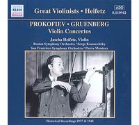 Jascha Heifetz – Prokofiev: Concierto n.º 2 en sol menor Op. 63; Gruenberg Op. 47 – NAXOS