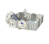 Prokoke Parque Infantil Bebe, Corralito Bebe Infantiles con Tapete, Parque de Juegos para Bebes Plegable Grande Interiores Exteriores, Centro Actividades Niños con Espuma Anticolisión (Y 14+2 Combo)