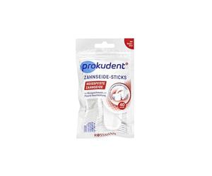 Prokudent Lote de 40 palitos de hilo dental con estuche de viaje con sabor a menta y revestimiento de fluoruro