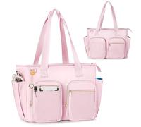 Prokva Bolsa para Enfermeras, Bolsa Clínica Vacía, Bolsa Grande para Enfermeras para el Trabajo, se Adapta a una Computadora Portátil de 15,6"para Estudiantes de Enfermería, Enfermeras de Viaje, Rosa