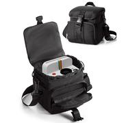 Prokva Estuche para Cámara Instantánea Compatible con Polaroid Now 3.ª y Go Gen2, Bandolera Protectora con Correa Ajustable y Bolsillos, Negro