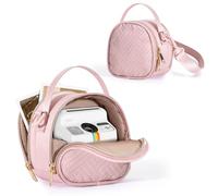 Prokva Mini Bolso Bandolera para Cámara, Compatible con Polaroid Go, Rosa | Compatible con Polaroid Go Gen2 y Gen3, Compartimento para Guardar Película, Correas Ajustables; Solo la Bolsa Vacía