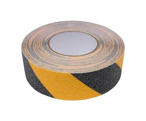 PROlac Beschriftungen Cinta adhesiva antideslizante, color amarillo/negro, 50 mm x 18 metros