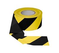 PROlac - Cinta de barrera estable y resistente al desgarro, cinta de aleteo para puntos peligrosos (amarillo/negro, 500 metros)