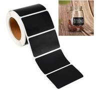 ProLeo 300Pcs Tafel-Aufkleber etiquetas Vinylsticker Cocina, Tafelsticker etiquetas, cocinas Klebeetiketten Partner para Gewürzgläser, Marmelade etc., 5, 5x3, 5 cm (rectángulo, negro)