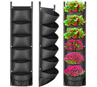 ProLeo 6 bolsas verticales para plantas, de fieltro, para jardín, ampliadas y profundas, para balcón, jardín, patio, oficina, decoración del hogar
