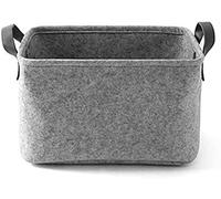 ProLeo - Cesta de fieltro con asa, organizador para ropa, toallas, ropa de cama, juguetes by