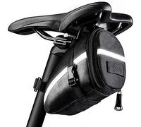 ProLeo - Mochila Bolsa para Sillín de Bicicleta (1,2 L, para uso diario, para bicicleta de carreras, ciclismo al aire libre), color negro