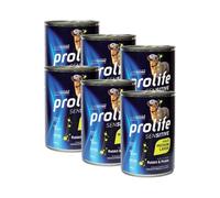 Prolife - Conejo y patatas, Comida Pienso para Perros (6 x 400 g, 6 latas de 400 g)