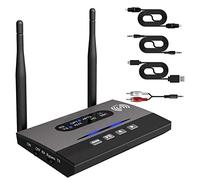 Prolig Adaptador Bluetooth 5.0 Transmisor Transmisor para TV PC aptX Low Latency Wireless Recargable Audio Adaptador NFC para 2 Auriculares (Optical, AUX, RCA, USB) Alcance de 60 pies