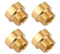 Prolongación de grifo G1/2 pulgada x 10 mm,4 piezas Prolongación de grifo de latón G1/2 pulgada(hembra Ø 19,5mm x macho Ø 20,3mm) 10mm,racor de prolongación, Racor roscado Racor de latón