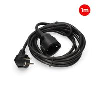 Prolongación de Manguera 3x1,5mm Negra de 1m, Ideal para Conexiones eléctricas y mejoras en Dispositivos eléctricos.