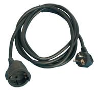 Prolongador de 3 m, 3x1,5 mm, Negro; Ideal para Extender Conexiones eléctricas en Interiores y Exteriores.