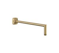 Prolongador De Ducha Brazo de ducha montado en la pared, tubo de extensión de 16 pulgadas, soporte for cabezal de ducha, acero inoxidable, accesorios de baño, Oro pulido(Brushed Gold)
