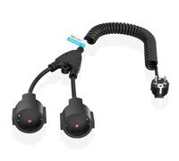 Prolongador Schuko 2 conectores espiral 0,9-3 m 230 V/16 A