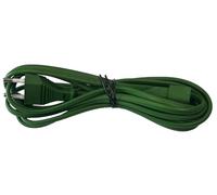 Prolongador verde de 2 x 0,75 mm², 3 metros; ideal para conectar dispositivos eléctricos y extender el alcance de la corriente.