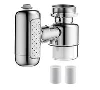 Prolunga Per Rubinetto Girevole A 1080° Con Funzione Di Nebulizzazione Del Viso A Getto Verso L'Alto - 4 Modalità Di Flusso D'Acqua E Filtro Integrato | Aeratore Universale Per Lavabo Adatto A Bagni E