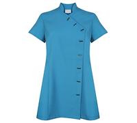 Proluxe Essentials Túnica de Belleza para el Cuerpo Cruzado Peluquería SPA Masaje Terapeuta Trabajo de Salud Uniforme de salón de uñas - Verde Azulado - 18