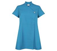 Proluxe Túnica de Belleza con Botones distintivos: peluquería, masajes, Terapeuta, SPA, Salud, Trabajo, salón de uñas, Uniforme - Verde Azulado - 22