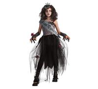 Prom Queen Gothic Scary Zombie Vampire Fancy Dress Halloween Child Girls Costume