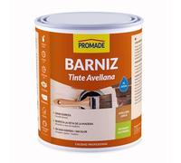 PROMADE - Barniz tinte satinado al agua - Barniz, Decora y Protege Maderas de Interior, 375 ml, Avellana.