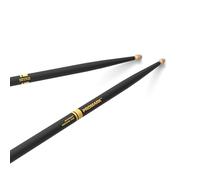 ProMark Baquetas Bateria - Rebound 5AB - ActiveGrip - Se vuelve más pegajoso a medida que las manos sudan - Acabado de agarre activo, Punta de Bellota, Madera de nogal americano - 1 par
