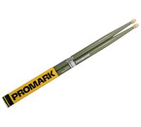 Promark Hickory Rebound 5A Verde Varillas Batería Punta Bellota Madera Nogal