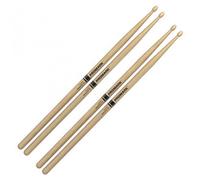 Promark Rebound 7A Hickory Acorn Wood Tip 2 Pair Value Bundle