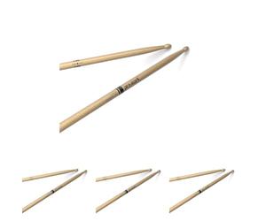 Promark TX747W American Hickory 747 Wood Tip Drumsticks (Paquete de 4)