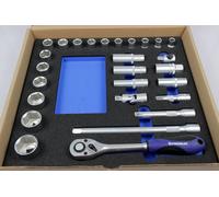 Promat Juego De Llaves De Impacto 1/2" 27 Piezas SW 10-32 Mm Módulo 370X385Mm