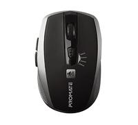 Promate Breeze Ratón Inalámbrico Ergonómico Clic Silencioso, 2.4 GHz, 1600DPI Ajustable, 6 Botones, Botón de Avance/Retroceso, USB Nano