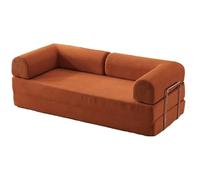 PromCaeruyn Sofá Cama Convertible, Sofá Cama sin Estructura Modular Plegable para Salón Dormitorio Sala de Juegos(Caramel,180cm)