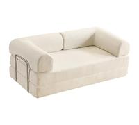 PromCaeruyn Sofá Cama Convertible, Sofá Modular Combinado, Sofá de Suelo Plegable, Sofá Cama sin Brazos para Sala de Estar, Apartamento, Dormitorio y Sala de Juegos(Beige)