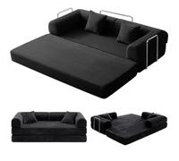 PromCaeruyn Sofá-Cama Modular Plegable 3 en 1 de Espuma Convertible, Sofá de Descanso Sin Huesos para Salón Apartamento y Dormitorio(180cm)