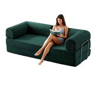 PromCaeruyn Sofá Convertible de Espuma, Sofá Cama Modular Plegable 3 en 1 sin Brazos para Sala de Estar Apartamento Dormitorio Sala de Juegos, No Requiere Montaje(150cm)