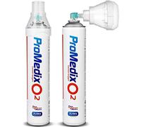 Promedix PR-994 Inhalador de Oxígeno Portátil para Inhalación | Boquilla Universal | Oxígeno en Lata 12L 99,4%