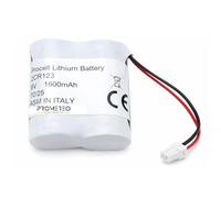 Prometeo Electronics Batería de litio compatible para telepass 2CR123A 6V 1400mA Celdas Panasonic - Código IEC CR17345